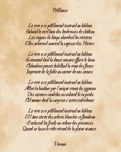 Le poème en image: Pétillance