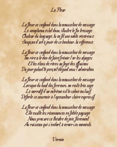 Le poème en image: La Fleur