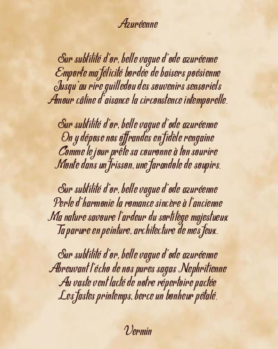 Le poème en image: Azuréenne