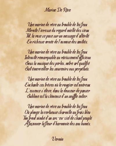 Le poème en image: Marine De Rêve