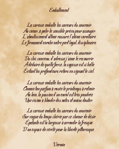 Le poème en image: Emballement