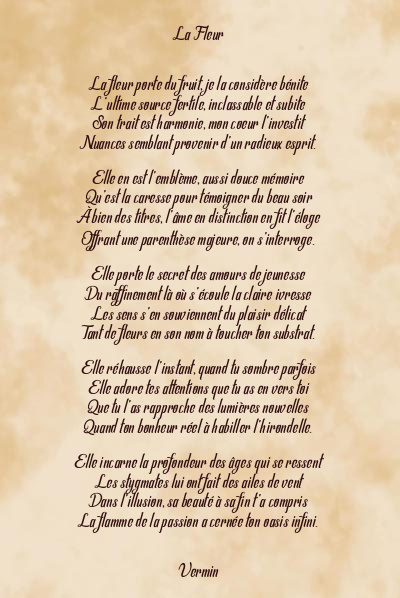 Le poème en image: La Fleur