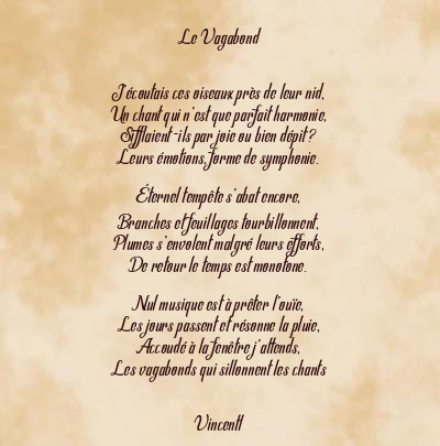 Le poème en image: Le Vagabond