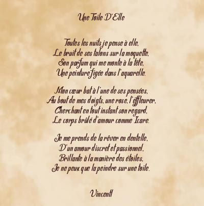Le poème en image: Une Toile D’elle