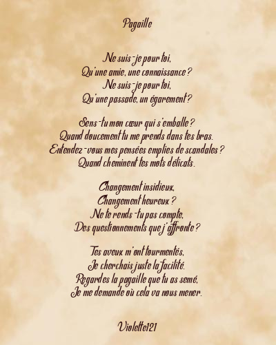 Le poème en image: Pagaille