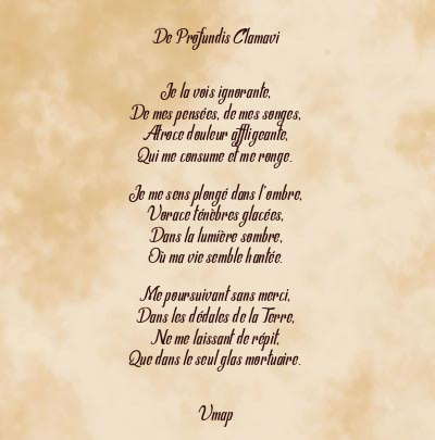 Le poème en image: De Profundis Clamavi