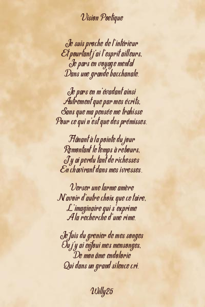 Le poème en image: Vision Poetique