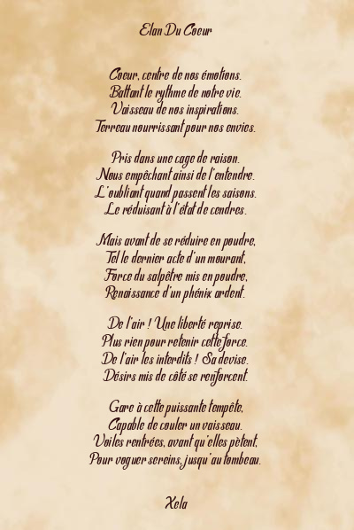 Le poème en image: Elan Du Coeur