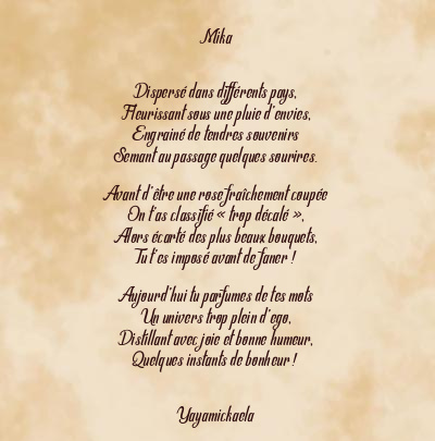 Le poème en image: Mika
