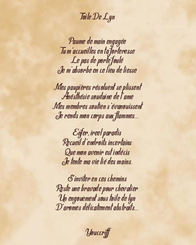 Le poème en image: Toile De Lyn