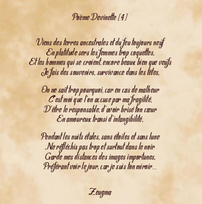 Le poème en image: Poème Devinette (4)