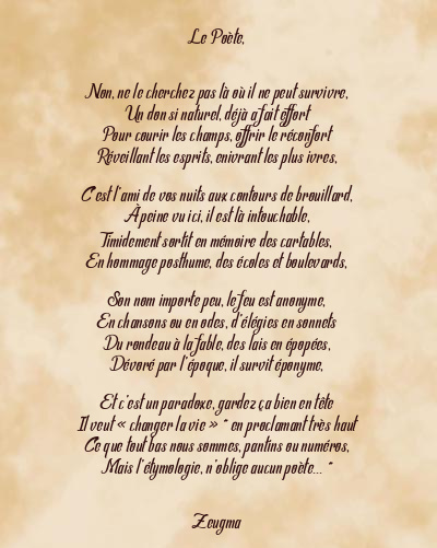 Le poème en image: Le Poète,