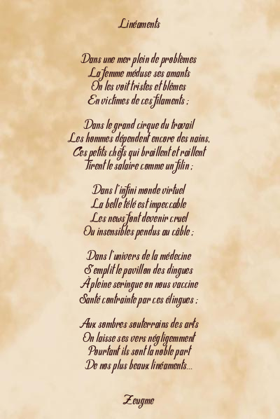 Le poème en image: Linéaments