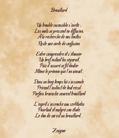 Le poème en image: Brouillard