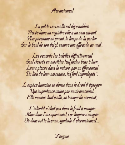 Le poème en image: Atermoiement
