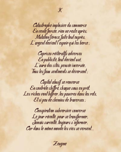 Le poème en image: K