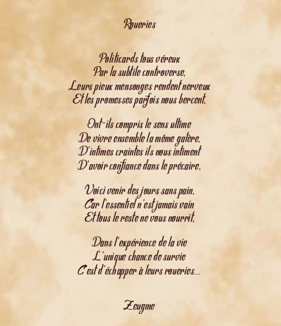 Le poème en image: Roueries
