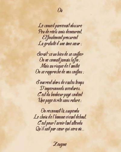 Le poème en image: Où