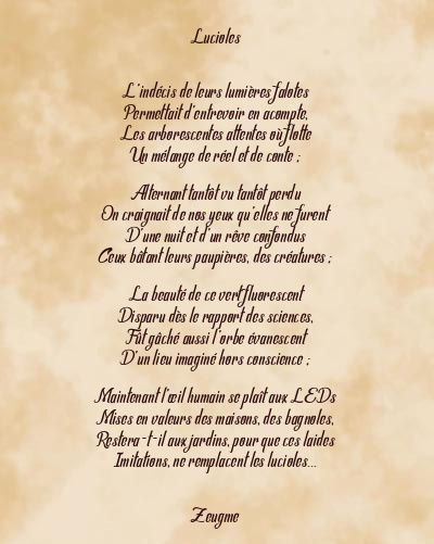 Le poème en image: Lucioles
