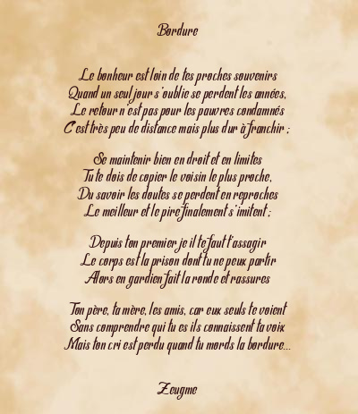 Le poème en image: Bordure