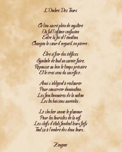 Le poème en image: L’ombre Des Tours
