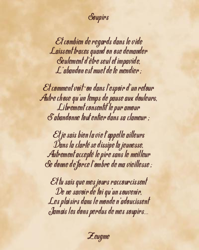 Le poème en image: Soupirs