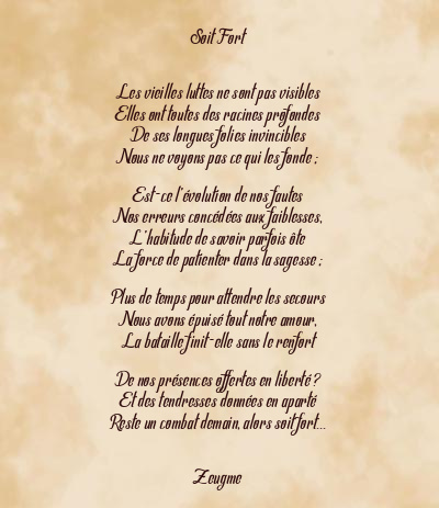 Le poème en image: Soit Fort