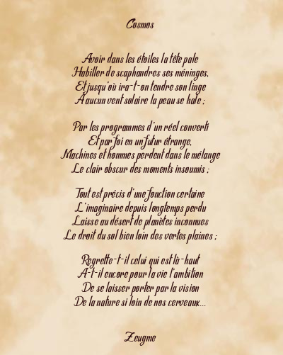 Le poème en image: Cosmos