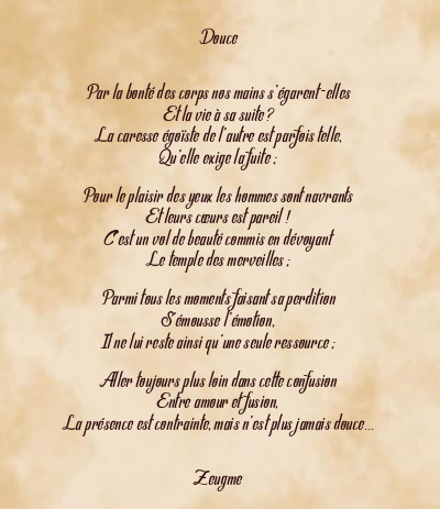 Le poème en image: Douce