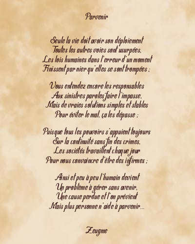 Le poème en image: Parvenir