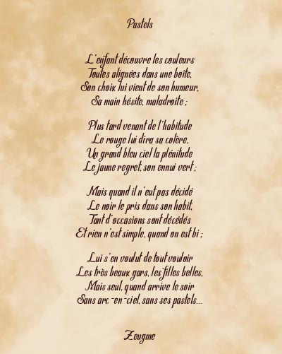 Le poème en image: Pastels