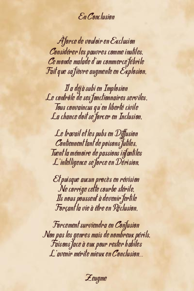 Le poème en image: En Conclusion