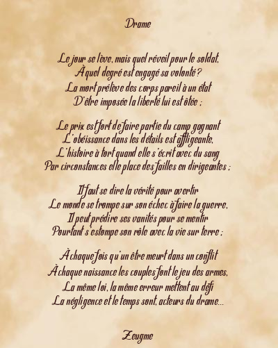 Le poème en image: Drame