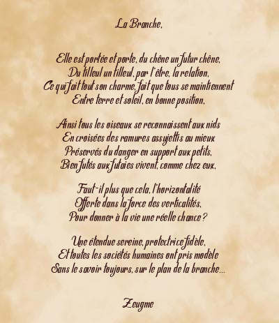Le poème en image: La Branche,