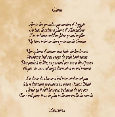 Le poème en image: Gianni